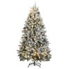 Artificial Hinged Christmas Tree 300 LEDs & Ball Set 94.5"
