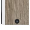 LED Bathroom Mirror Cabinet White and Oak 24.4"x5.5"x23.6"