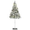 Artificial Christmas Tree 300 LEDs&Ball Set&Flocked Snow 82.7"