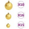 Artificial Christmas Tree 300 LEDs&Ball Set&Flocked Snow 82.7"