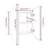 Bathroom Cabinet with Round Mirror&LED Gray 15.7"x15.7"x6.9"