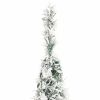Artificial Christmas Tree Pop-up Flocked Snow 150 LEDs 70.9"