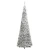Artificial Christmas Tree Pop-up Flocked Snow 150 LEDs 70.9"