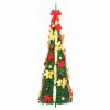 Artificial Christmas Tree Pop-up 200 LEDs Green 82.7"