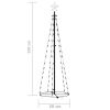 Christmas Cone Tree Colorful 84 LEDs Decoration 2x5 ft