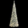 Artificial Christmas Tree Pop-up Flocked Snow 150 LEDs 70.9"