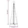 Christmas Cone Tree Cold White 84 LEDs 2x5 ft