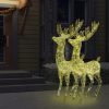XXL Acrylic Christmas Reindeers 250 LED 2 pcs 70.9" Warm White
