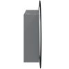 Bathroom Cabinet with Round Mirror&LED Gray 21.3"x21.3"x6.9"