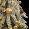 Artificial Christmas Tree 300 LEDs&Ball Set&Flocked Snow 82.7"