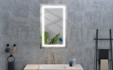 Led Mirror for Bathroom with Lights,Dimmable,Anti-Fog,Lighted Bathroom Mirror with Smart Touch Button,Memory Function(Horizontal/Vertical)