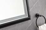 (ONLY FOR PICKUP)  60in. W x 36in. H Oversized Rectangular Black Framed LED Mirror Anti-Fog Dimmable Wall Mount Bathroom Vanity Mirror Wall Mirror Kit