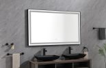(ONLY FOR PICKUP) 72in. W x 48 in. H Super Bright Led Bathroom Mirror with Lights;  Metal Frame Mirror Wall Mounted Lighted Vanity Mirrors for Wall;