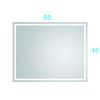 (ONLY FOR PICKUP) 60in. W x 48 in. H LED Lighted Bathroom Wall Mounted Mirror with High Lumen+Anti-Fog Separately Control bedroom full-length mirror b