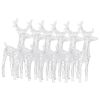 Christmas Reindeers 6 pcs Cold White 240 LEDs Acrylic