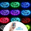 4x50CM USB 5V RGB LED Strip Background Light Remote Kit For TV Computer Lamp