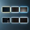 36" W x 24" H Modern Wall Mounted LED Backlit Anti-Fog Rounded Rectangular Bathroom Mirror with US standard plug, Temperature Adjustable and Memory Fu