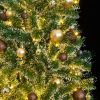 Artificial Christmas Tree 300 LEDs&Ball Set&Flocked Snow 70.9"