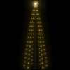 Christmas Cone Tree 100 Warm White LEDs Decoration 2x6 ft