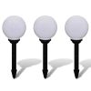 Outdoor Pathway Lamps 3 pcs LED 7.9" with Ground Spike