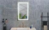 Led Mirror for Bathroom with Lights,Dimmable,Anti-Fog,Lighted Bathroom Mirror with Smart Touch Button,Memory Function(Horizontal/Vertical)