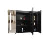 [PICK UP ONLY ] 36x26 inch Black LED Mirror Medicine Cabinet Surface, Defogger, Anti-Fog,Dimmable Lights Brightness Memory