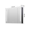 [PICK UP ONLY ] 36x26 inch Black LED Mirror Medicine Cabinet Surface, Defogger, Anti-Fog,Dimmable Lights Brightness Memory