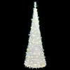 Artificial Christmas Tree Pop-up 200 LEDs White 82.7"