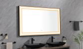 (ONLY FOR PICKUP) 72in. W x 48 in. H Super Bright Led Bathroom Mirror with Lights;  Metal Frame Mirror Wall Mounted Lighted Vanity Mirrors for Wall;