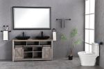 (ONLY FOR PICKUP)  60in. W x 36in. H Oversized Rectangular Black Framed LED Mirror Anti-Fog Dimmable Wall Mount Bathroom Vanity Mirror Wall Mirror Kit