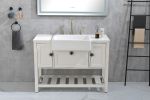 48 x 36 Inch LED Mirror Bathroom Vanity Mirrors with Lights;  Wall Mounted Anti-Fog Memory Large Dimmable Front Light Makeup Mirror