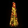 Artificial Christmas Tree Pop-up 200 LEDs Green 82.7"
