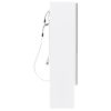 LED Bathroom Mirror Cabinet White 31.5"x5.9"x23.6" MDF