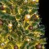 Artificial Christmas Tree 300 LEDs&Ball Set&Flocked Snow 94.5"