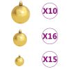 Artificial Christmas Tree 300 LEDs&Ball Set&Flocked Snow 94.5"