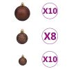 Artificial Christmas Tree 300 LEDs&Ball Set&Flocked Snow 94.5"