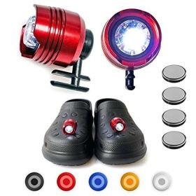 Running Light LED Luminous Shoe Clip Light Safety Slipper Clips Light Mini Night Lights Warning Light Night Running Outdoor Home (Body Color: 2pcs, Emitting Color: Red)